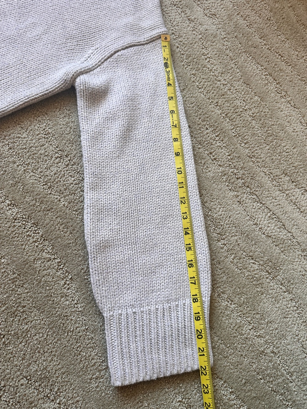 Modern Citizen Archie Deep U Scoop Neck Cotton Sweater Nimbus Light Gray Sze Med - Picture 16 of 16